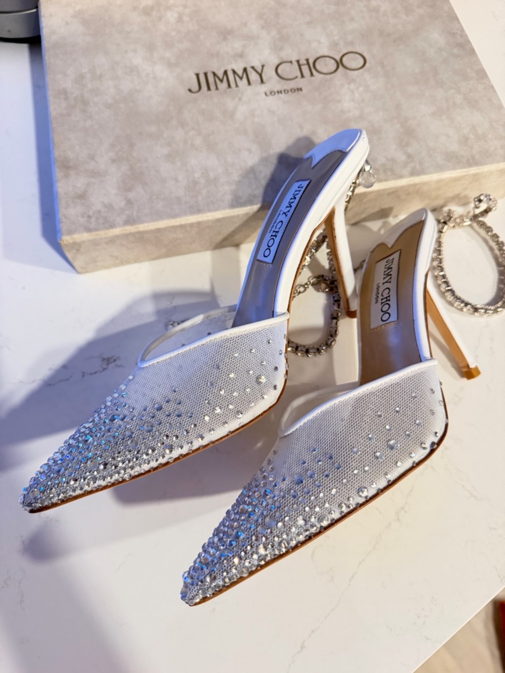 Jimmy Choo Saeda crystal-embellished pumps - Picture 10 of 11